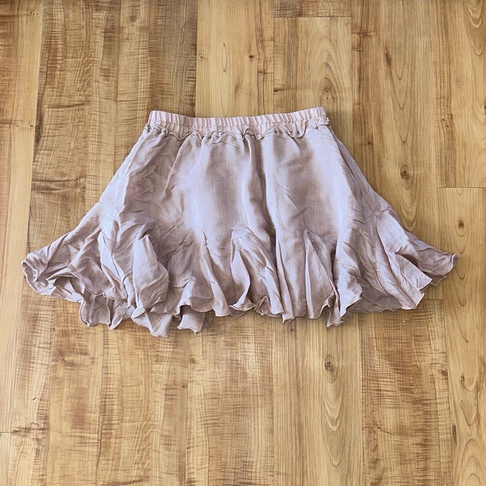 Ruffled Beige Skirt